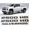GM Auto Matte Black Doors 2500HD Tailgate Silverado Emblems Fit