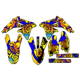 Senge Graphics Inc 2008-2017 RMZ 450 ZANY Yellow Senge Graphics Kit Compatible with Suzuki - Base Kit, 18/21