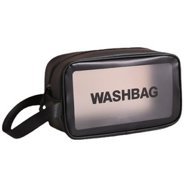 PVC Cosmetic Pouch, Transparent Vinyl Pouch, Waterproof, Transparent Cosmetic Pouch, Multi-functional, Large Capacity, Cosmetics Storage, Small Items, Everyday Use, Business Trip, Travel Storage Bag