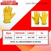 Leather Fleece Lined Safety Work Gloves Lorry Driver, Yard Work,