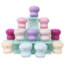 Set 12 Pz Exfoliador Facial Limpieza Profunda para Depurar Poros, Desmaquillarse Esponja De Silicona Pulpito Mayoreo