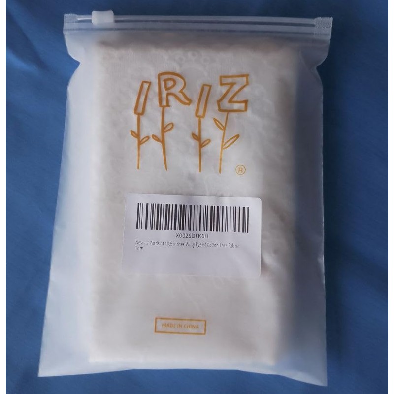 2 Yards of 10.6 inches Width Premium Vintage Floral Embroidery