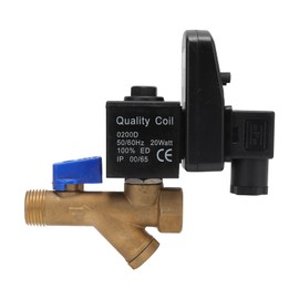 Electronic Drain Valve DN15 G1/2 16bar Working Pressure Brass Noise Free Automatic Drain Valve for Air Compressor AC110V