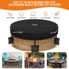 Dosminer Fire Pit Cover Round Outdoor Built In Stone Fire