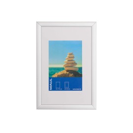 MAUL Picture Frame, Aluminium MDF Plastic Glass, White, 10 x 15 cm