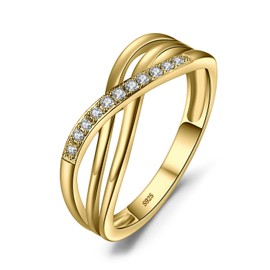 JewelryPalace Infinity Wrap Ring Engagement Ring Infinity Promise Wedding Rings Ring Silver 925 Women's Cubic Zirconia Silver Rings Wedding Rings Proposal Ring Rings Women's Jewellery Rose Gold Gold,