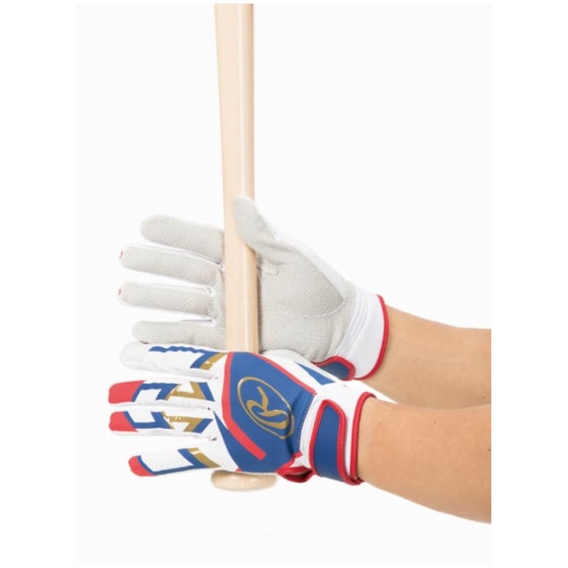 Rawlings Baseball Adult Ambidextrous Millenia Batting Gloves Genuine Leather EBG22S01