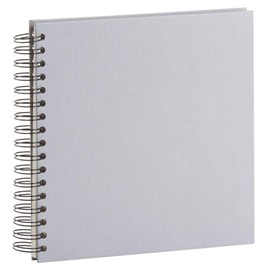 Rössler 1329452176 — S.O.H.O. Wire-O Photo Album 230 x 230 mm, 60 Off-White Pages, Stone