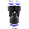 ANGEEK 10 pieces 10-6 mm 3-way Y-connector with variable diameter,