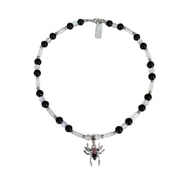 Punk Star Pendant Baroque Pearl Necklace for Women Asymmetric Black White Beads Necklace Choker Jewelry Gift (Style 2)