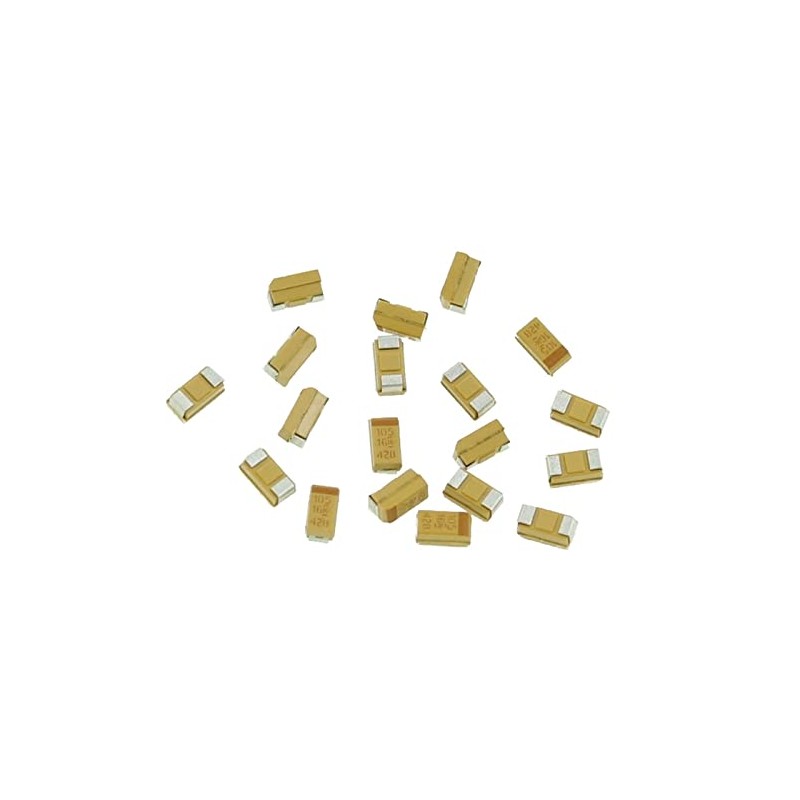 50x Tantalum Capacitor SMD 1µF 16V 125°C ; Size A