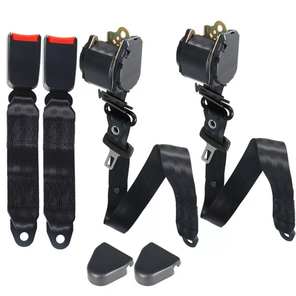 munirater 2Pcs 3 Point Retractable Seat Belts Universal For Jeep