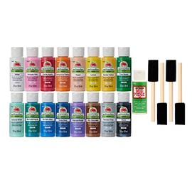 Apple Barrel Multi PROMOABMPO22, juego de bricolaje de 21 piezas con 16 pinturas de superficie, 1 sellador acrílico para exteriores Mod Podge y 4 pinc