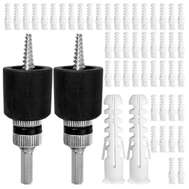 2-Piece Expansion Tube Screw Extractor Set, with 50 Expansion Tubes, Plastic + Nylon + Iron, Hex Handle, for Professional and DIY Applications (Black)