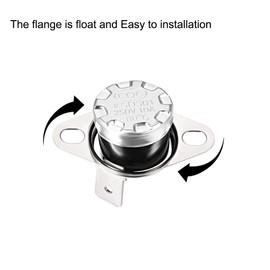uxcell KSD301 Thermostat 80°C/176°F 10A Normally Open N.O Adjust Snap Disc Temperature Switch for Microwave Oven Coffee Maker 2pcs