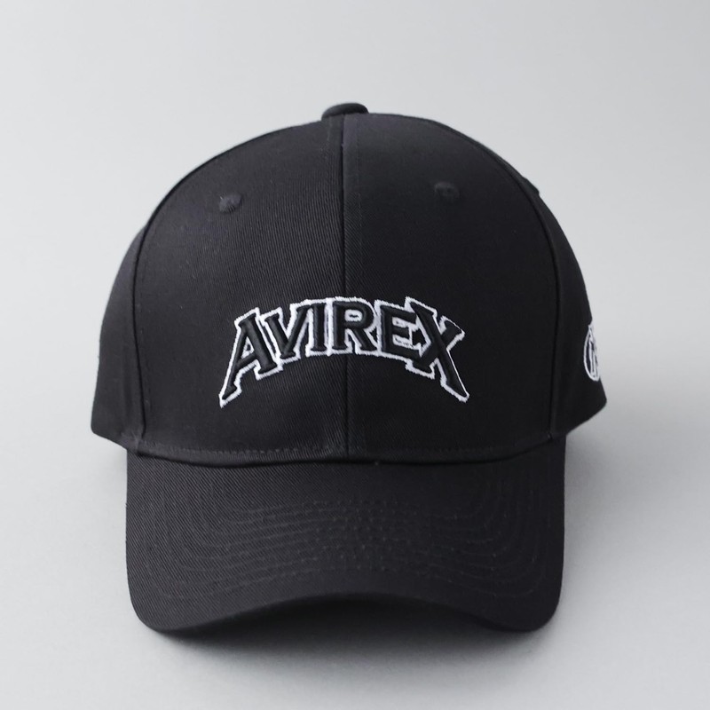 [アヴィレックス] ミリタリー VARSITY 3Dロゴ コットンツイル ローキャップ 刺繍 メンズ 帽子 MA-1