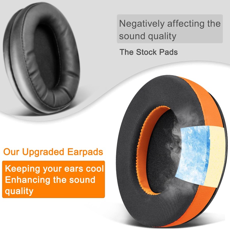 SOULWIT Cooling Gel Replacement Earpads Cushions for HyperX Cloud 1/2/3/Pro/Core/Alpha/Alpha