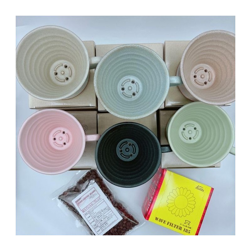 Kalita KWF-185 Paper Set, Mino Ware x Wave Dripper for