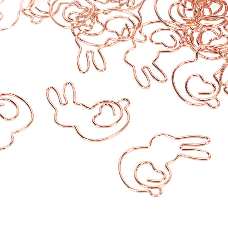 160Pcs Kids Paper Clips Bunny Style Smoothing Strong Metal Exquisite