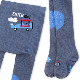 CiuchCiuch Crawling Tights 3 Pack - Three Pieces - Triple ABS - Non-Slip Material - For Children - Babies - Girls - Boys - 75% Cotton, 22% Polyester, 3% Elastane, Boys Pattern 2