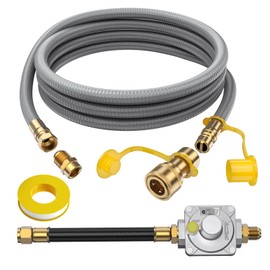 GasXpert 12Feet 1/2 Inch Natural Gas Conversion Kit Compatible with Kitchen-aid Propane Gas Grill Conversion, 710-0003 Natural Gas Hose and Regulator,Gas Grill Conversion Kit for Propane Gas Grill-CSA