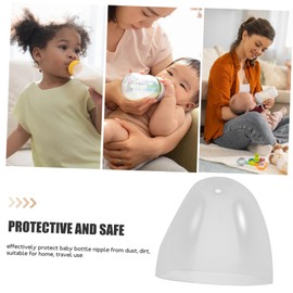 ibasenice 3 pcs Milk Feeding Bottles lids Cap Feeding Bottle Cover Screw Cap Baby Clear Feeding Bottles lids Clear Baby Bottle lids dust Cover Bottle Cap Accessories