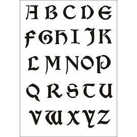 UMR-Design W-644 Font Celtic Textil- / wallstencil Size A3