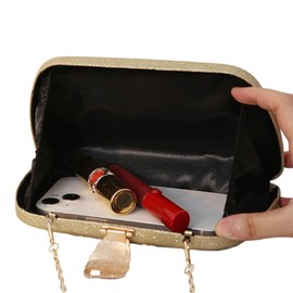 TQUXNGA Abendtasche für Damen, Blätter, formelle Dame, Geldbörse, Party, Bankett, Hochzeit, Handtasche, Schultertasche mit Kette, gold