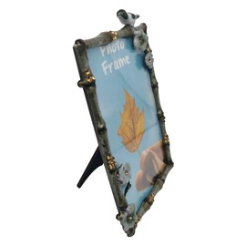 Tricune Floral Picture Frame 4x6, Vintage Photo Frame Made of Metal and High Definition Glass for Table Top Display, Home Decor, Retro Photo Frame