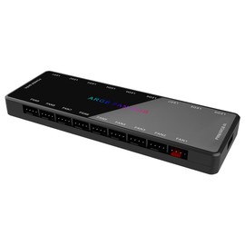 SHAKING TANK ARGB and PWM Hub - 9 Ports for Addressable RGB Lighting With Magnetic Backplane Splitter - 5V/3PIN Fan Hub Adapter for Case Fans - Black