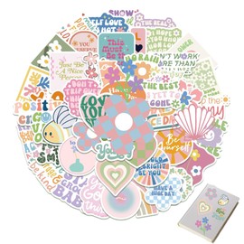 100PCS Pink Motivational Stickers Waterproof Stickers Pop Singer Decal Pop Music Theme Lovely Trendy Cute Aesthetic Stickers Laptop Book Skateboard Water Bottles Guitar Phone Suitcase