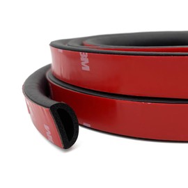 Aroilder Rubber Seal Strip, Self-Adhesive D Shape EPDM Rubber Weather Stripping for RV, Boat, Auto, Truck, Marine, Garage Doors/Window and More, W:0.75"; H:0.375",13Ft