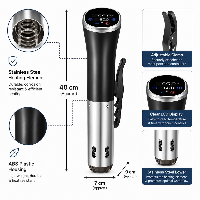 Sous Vide Cooker for Home Meal Preparation – Digital Immersion