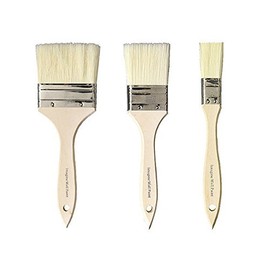 Wallpaper Shop Honpo Brush, Brush, Paint, Varnish, Paint, Water-based, Cleaning, 3 Size Set, Approx. 1.0 inches (2.5 cm), Approx. 2.0 inches (5 cm), Approx. 3.0 inches (7.5 cm)