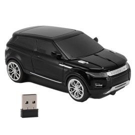 Car Shape Wireless Gaming Mice 2.4GHz 1600 DPI Cool 3D Car Shape Computer Mouse with USB Receiver for Laptop Black