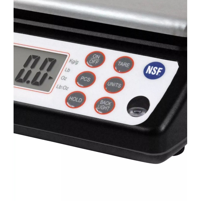 San Jamar SCDG33BK Square Professional Digital Scale Black with Stainless