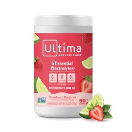 Ultima Replenisher Mezcla de Bebida Electroltica Mocktini  Margarita de Fresa, 90 Porciones  Polvo Hidratante con 6 Electrolitos y Minerales Traza... 
