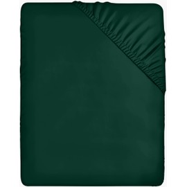 Utopia Bedding Fitted Sheet Double, Emerald - Deep Pocket 14 inch (35 cm) - Easy Care - Soft Brushed Microfibre Fabric - Shrinkage and Fade Resistant - Bottom Sheet