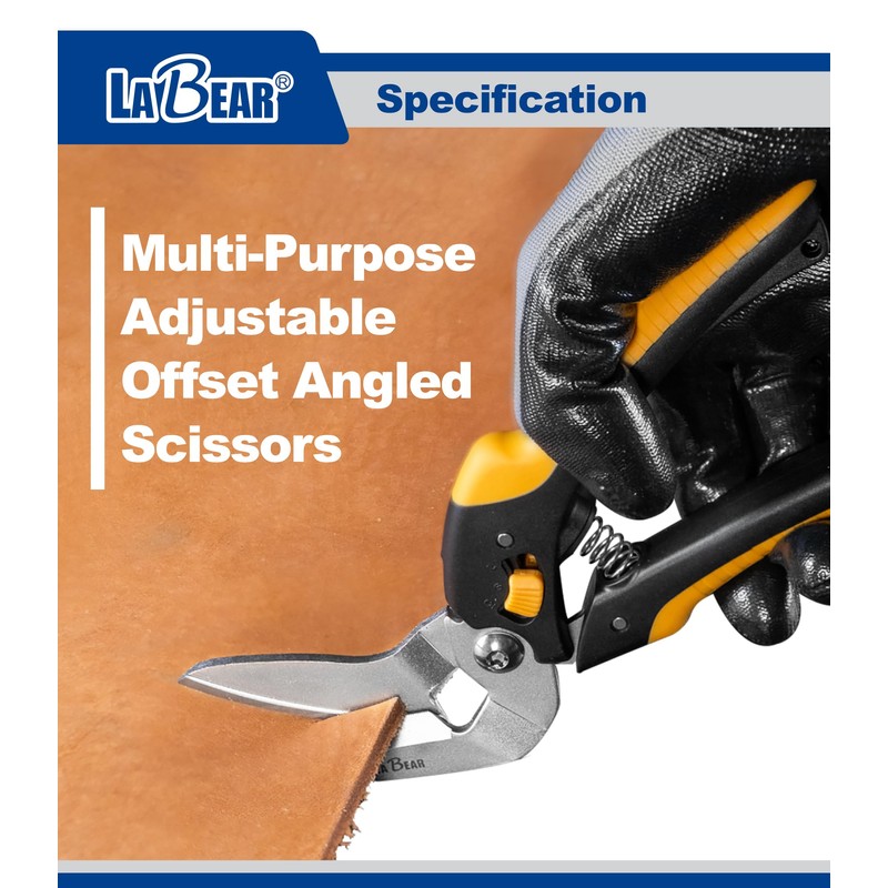 LABEAR-8.5" Heavy Duty Scissors, Carpet Cutter, Industrial Scissors, Multipurpose, Scissors