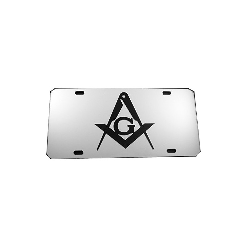 Mason Inlaid Symbol Mirror License Plate [Car/T...