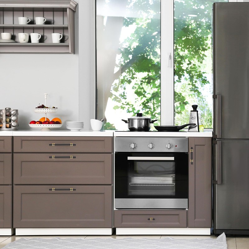 Ravinte Decor 10 Pack Cabinet Knobs Single Hole Black and