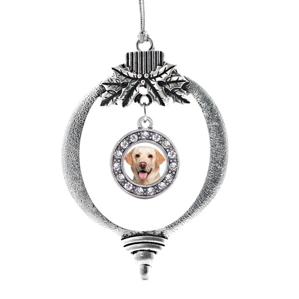 Inspired Silver - Labrador Face - Silver Christmas Ornament -