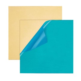 OLYCRAFT Pack of 2 Brass Sheet 100 x 100 mm Gold Brass Sheet 1.5 mm Thick Square Raw Brass Sheet Material Square Metal Brass Sheet Blank Metal Sheet for Metal Stamping Models