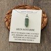 Philip Jones Green Aventurine Gemstone Necklace with Quote Card