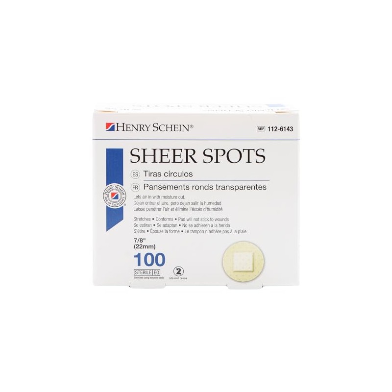Adhesive Sheer Spot Bandage 7/8" - 2 Boxes (100 Per