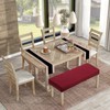 YISUN Waterproof Bench Covers - Stretch Spandex Upholstered Dining Room