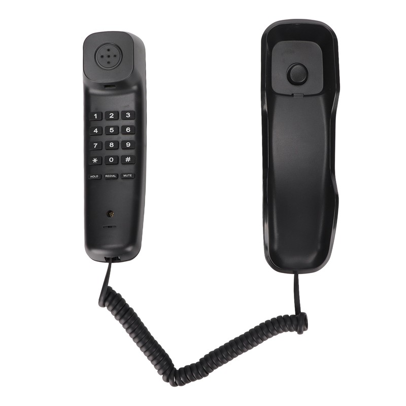 Wall Mounted Phone Redialing Mute Function Corded Telephone for Home