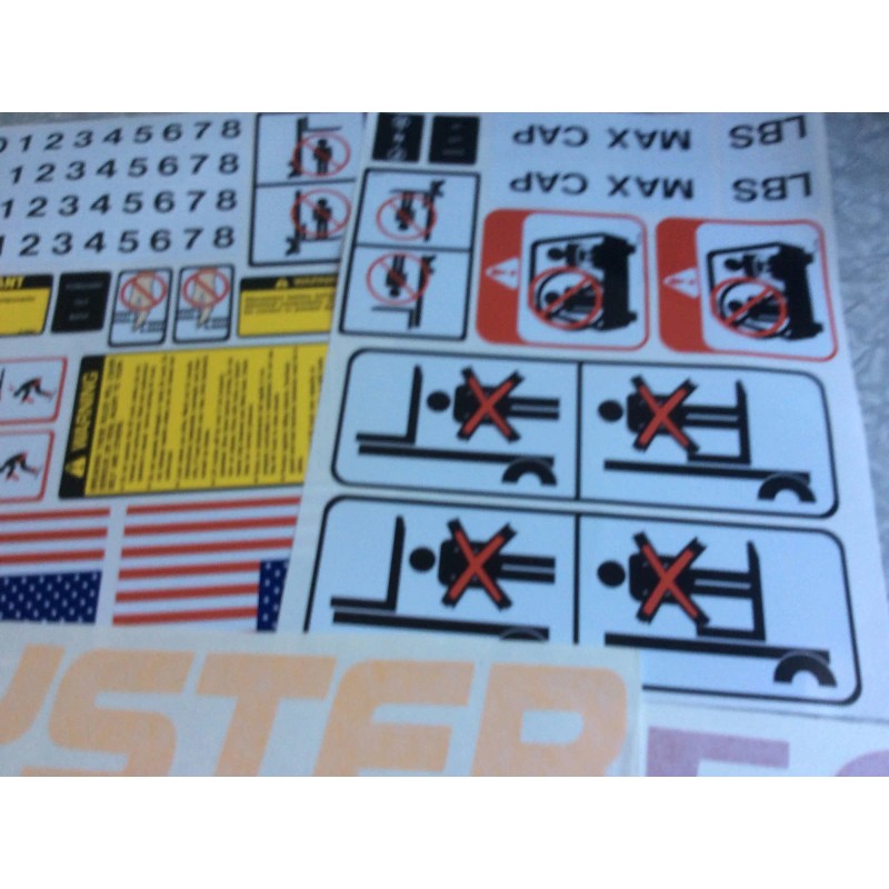 Hyster Forklift decal complete kit with safety decals Hyster S50FT