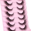 False Lashes Natural Look Fluffy Faux Mink Eyelashes Wispy Fox