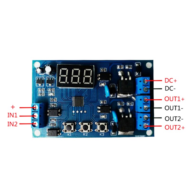 Programmable Delay Relay Module Dual Way Control Reverse Connection Protection